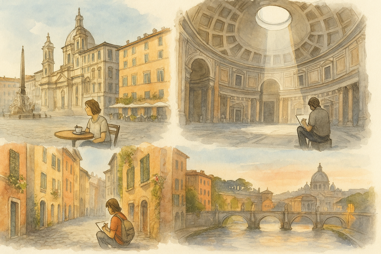 One Perfect Solo Sketch Day In Rome
